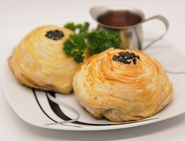 Freshly baked Uzbek lepyoshka bread